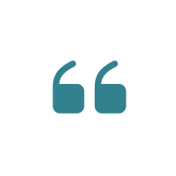 Quotation marks icon on white background.